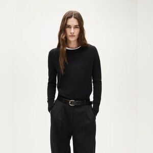 J.Crew Cashmere classic-fit crewneck sweater XS black